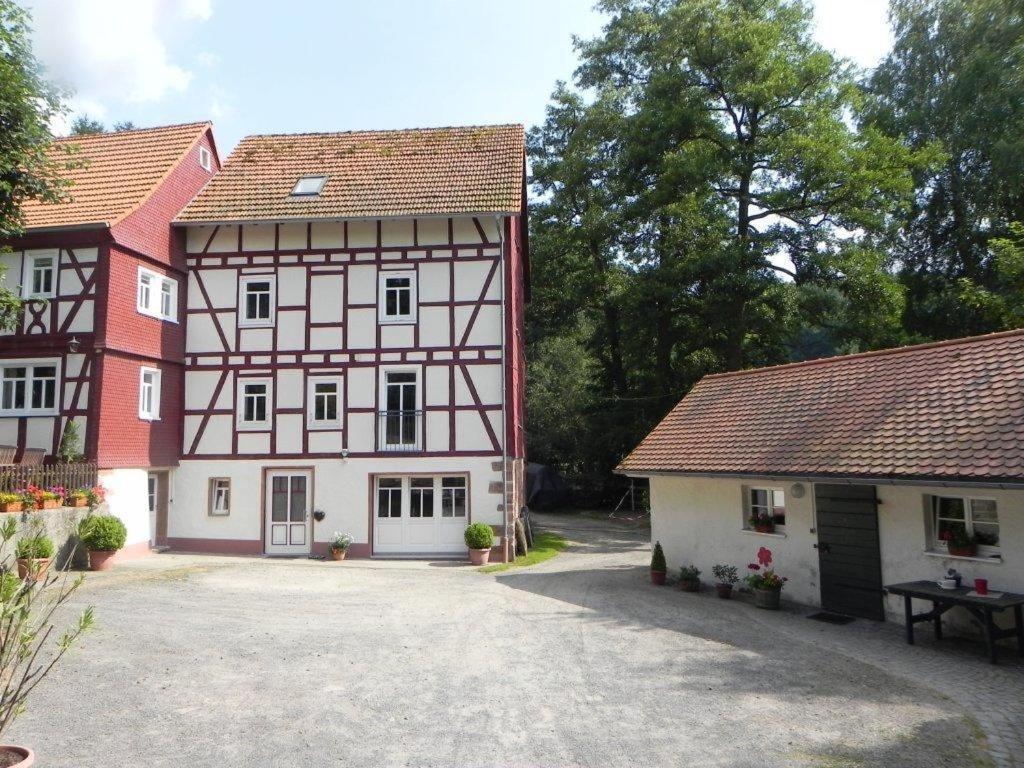 Ferienwohnung Tiererlebnishof Obermuehle Biebergemund Eksteriør billede